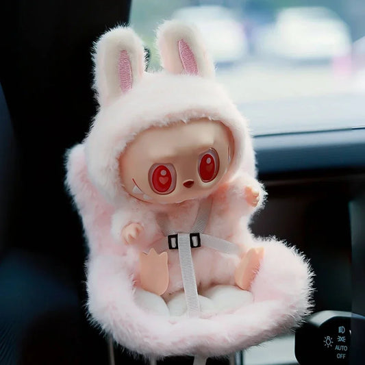 Suitable for 17Cm Labubu Cute Doll Cute Car Safety Seat Car Air Outlet Decoration Car Interior Decoration Ornament
